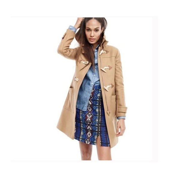 NWT J. Crew Windowpane Jacquard Front Zip Skirt 0P - Picture 1 of 5